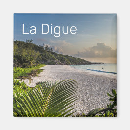 Íman Seicheles La Digue Sunset Beach Souvenir