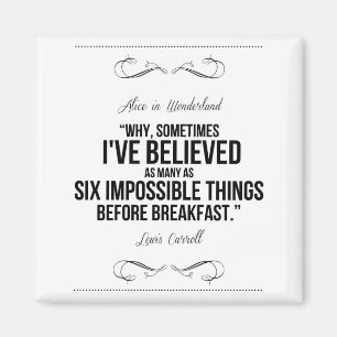 Íman "Seis coisas impossíveis" Alice no ímã do país