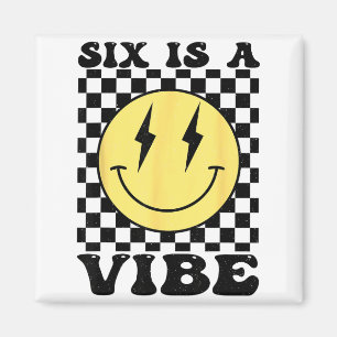 Íman Seis É Um Sorriso Retro Seis Anos De Idade 6º Aniv