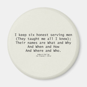 Íman Seis ímãs servindo dos homens