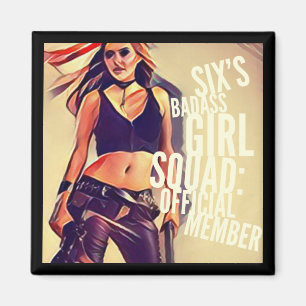 Íman Seis pelotões da menina de Badass: Ímã