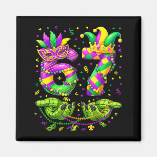 Íman Seis Sete 67 Feliz Mardi Gras Contas Nova Orleans 