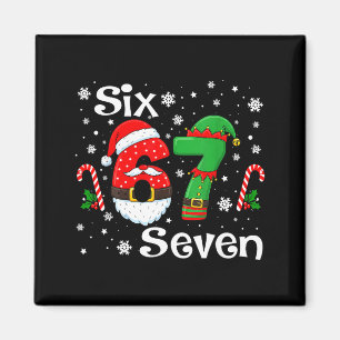 Íman Seis Sete 67 Meme 6 7 Elf Natal Natal Pa Divertido