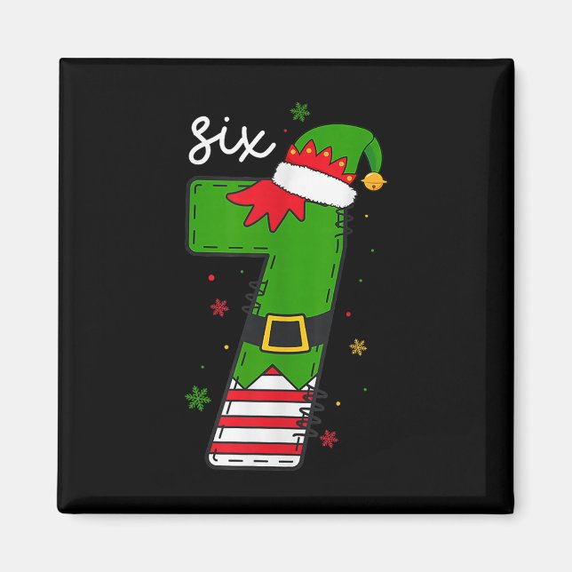Íman Seis Sete 6 7 Meme Papai Noel Natal Xmas Número 67 (Frente)