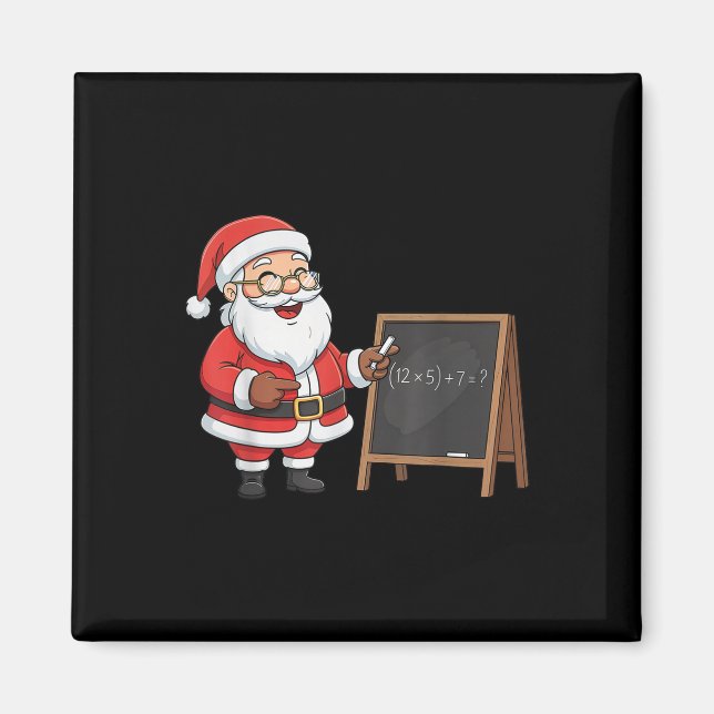 Íman Seis Sete 6 7 Meme Papai Noel Natal Xmas Professor (Frente)