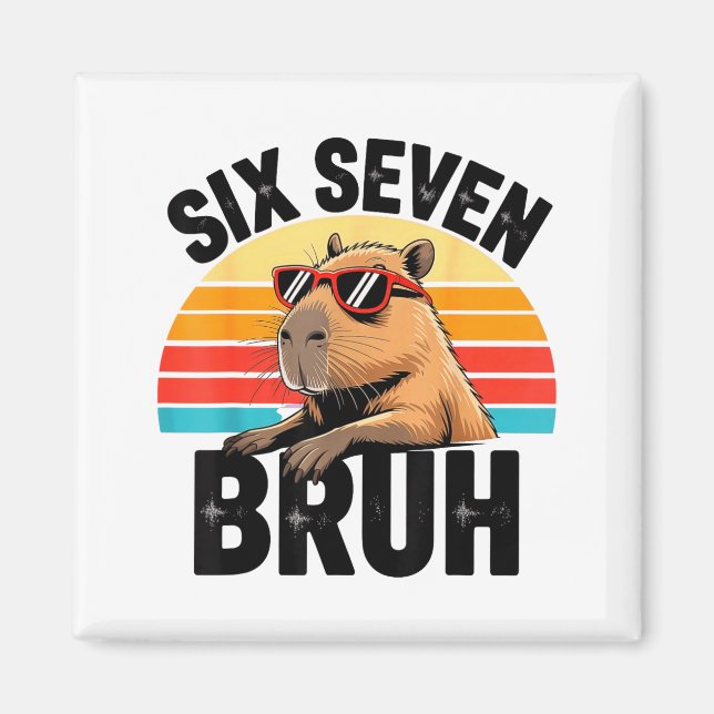 Íman Seis Sete Bruh 67 Meme Capivara  (Frente)