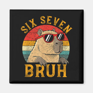 Íman Seis Sete Bruh 67 Meme Divertido Capivara Viral Se