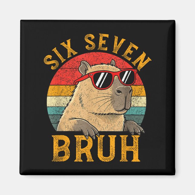 Íman Seis Sete Bruh 67 Meme Divertido Capivara Viral Se (Frente)