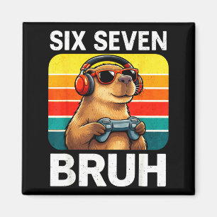 Íman Seis Sete Bruh Capivara Retro Vintage Engraçado 67