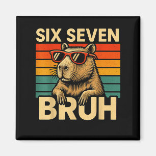 Íman Seis Sete Bruh Capivara Retro Vintage Engraçado 67
