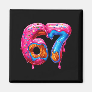 Íman Seis Sete Donut Sorvete Gotejamento Meme Divertido
