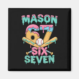 Íman Seis Sete Meme Mason Sorvete Gotejamento Engraçado