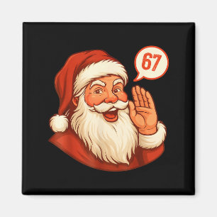 Íman Seis Sete Natal 67 Meme Gíria Papai Noel Diz Xmas 