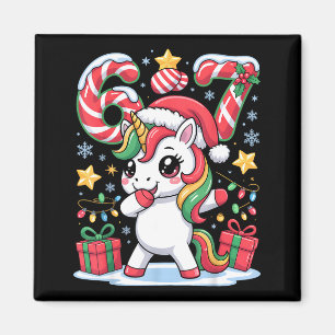Íman Seis Sete Natal Unicórnio Meme Engraçado Fofo Feri
