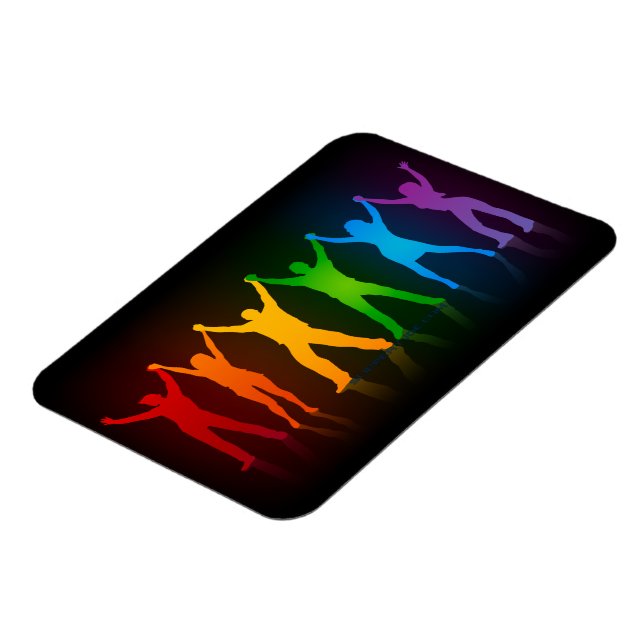 Íman Seis silhuetas em pé de Slipperyjoe com braços lev (Left Side)