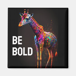 Íman Seja Bold Colorida Rainbow Giraffe Cute Zoo Animal