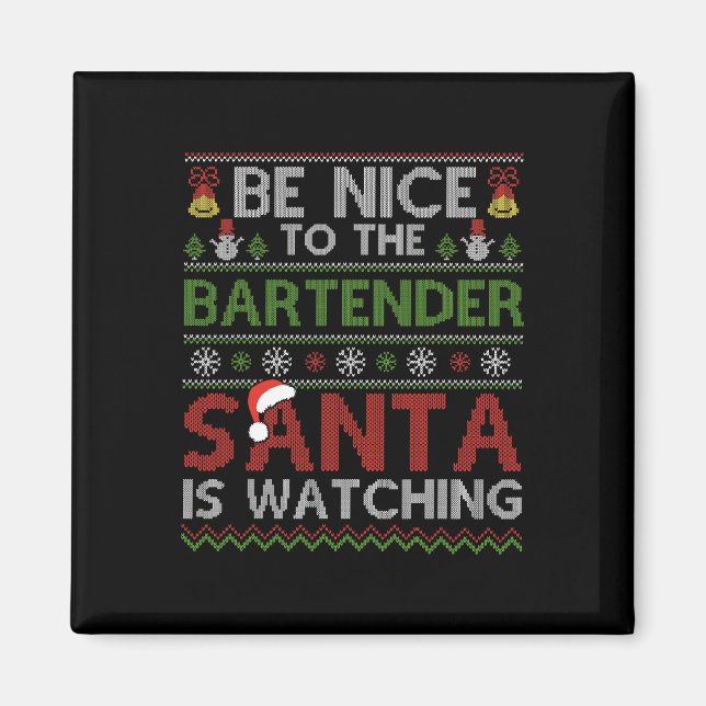 Íman Seja Bom Para Os Papais noeis De Bartender Ver O C (Frente)