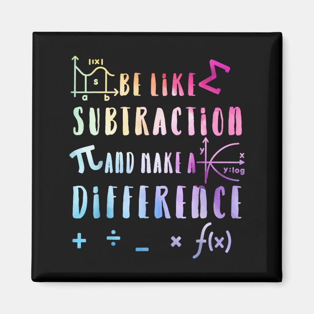 Íman Seja Como Citação de Matemática de Subtração para  (Frente)