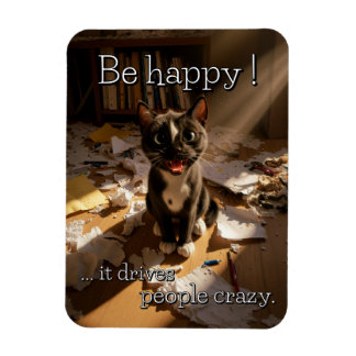 Íman Seja Feliz Gato - Paper Mess Edition