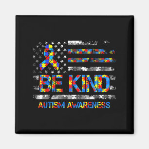 Íman Seja gentil consciência do autismo bandeira americ