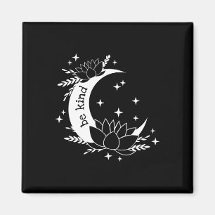 Íman Seja Gentil Lua e Flor de Lótus Yoga Meditação
