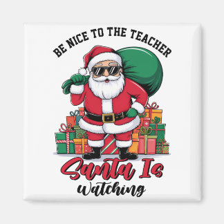 Íman Seja Legal Com O Professor O Papai Noel Está Obser