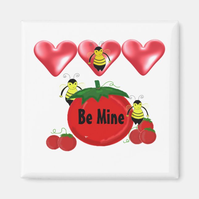 Íman Seja Minha Abelhas e Ímã de Tomate (Frente)