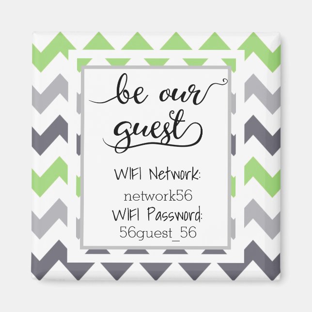 Íman Seja Nosso Amador De Senha De Informações Do Wifi  (Frente)
