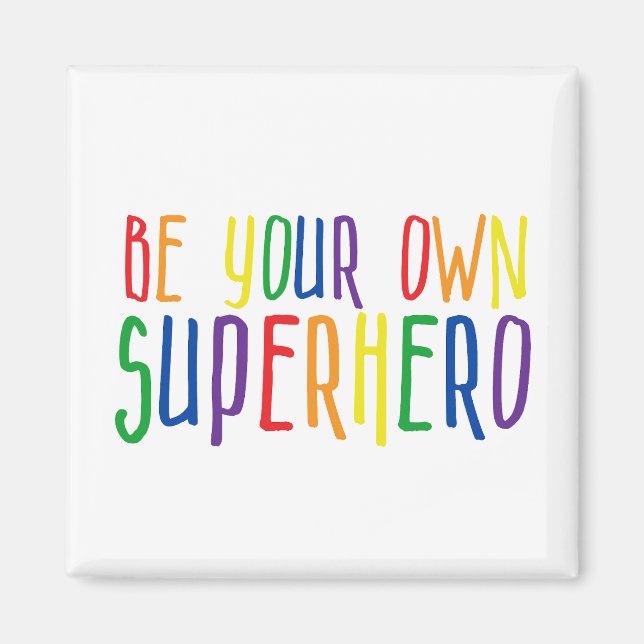 Íman Seja seu super-herói, citação inspiradora (Frente)