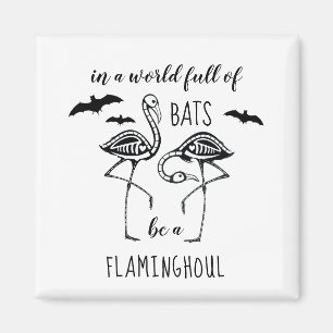 Íman Seja Um Esqueleto Flaminghout Flamingo Halloween