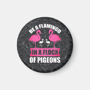 Íman Seja um Flamingo em um Bando de Pombos