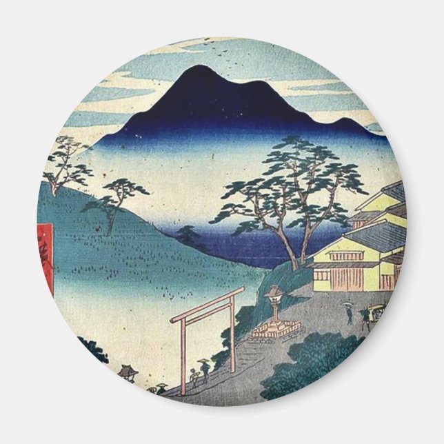 Íman Seki por Ando, Hiroshige Ukiyoe (Frente)