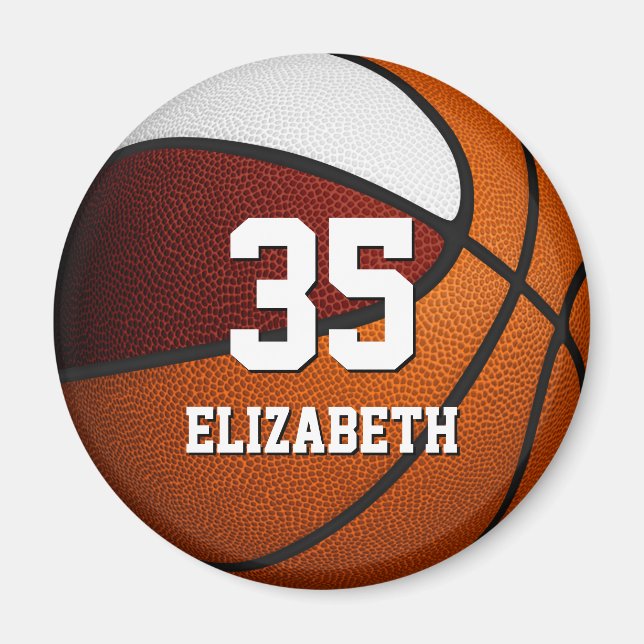 Íman seleção maroon de basquetebol branco (Frente)