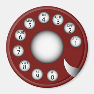 Íman Seletor giratório do telefone (vermelho)