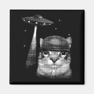 Íman Selfie De Gato Com Alienígena Ufo Gifes Engraçados