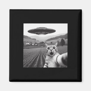 Íman Selfie De Gato Com Alienígena Ufo Gifes Engraçados