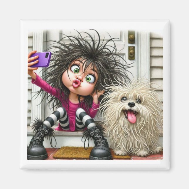 Íman "Selfie Divertido - Magnet" (Frente)