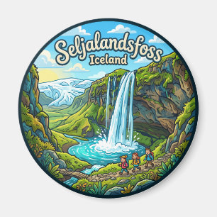 Íman Seljalandsfoss, Islândia Islândia