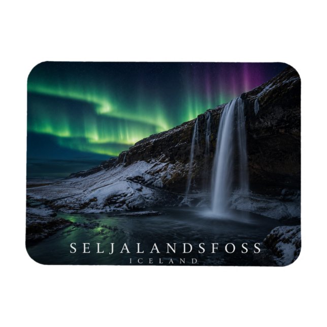 Íman Seljalandsfoss Luzes do Norte (Horizontal)