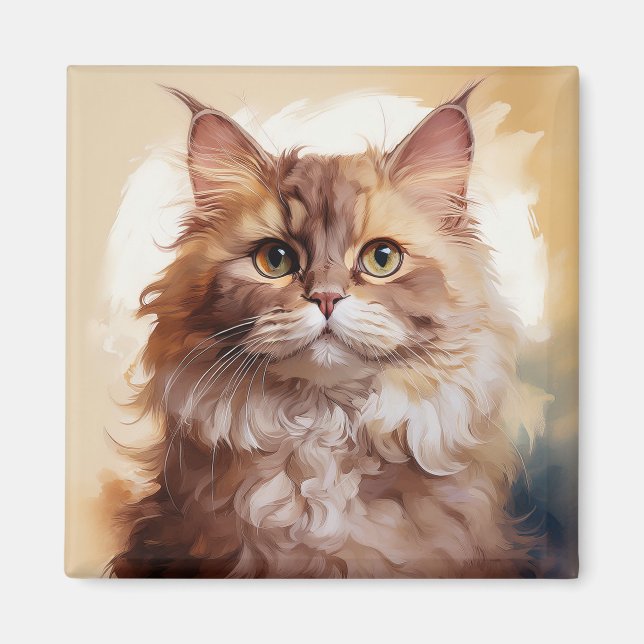 Íman Selkirk Rex Breed Of Cat (Frente)