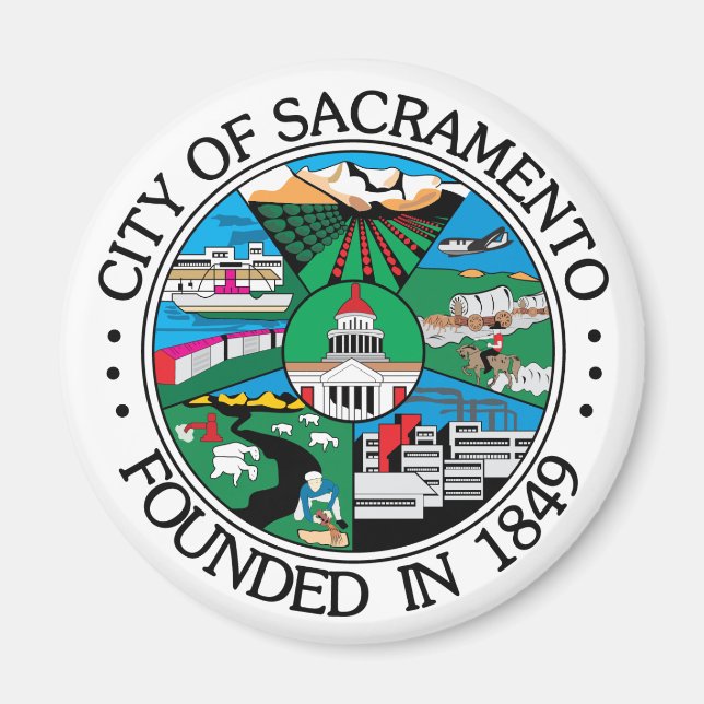 Íman Selo da cidade de Sacramento (Frente)