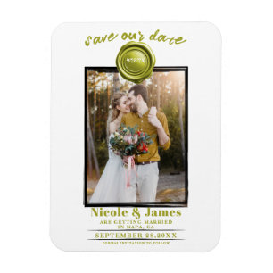 Íman Selo de Cera Chartreuse Foto Casamento Save the Da
