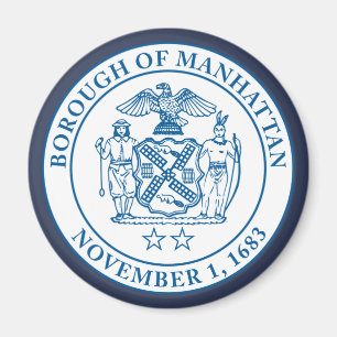 Íman Selo do Borough of Manhattan, NYC Magnet