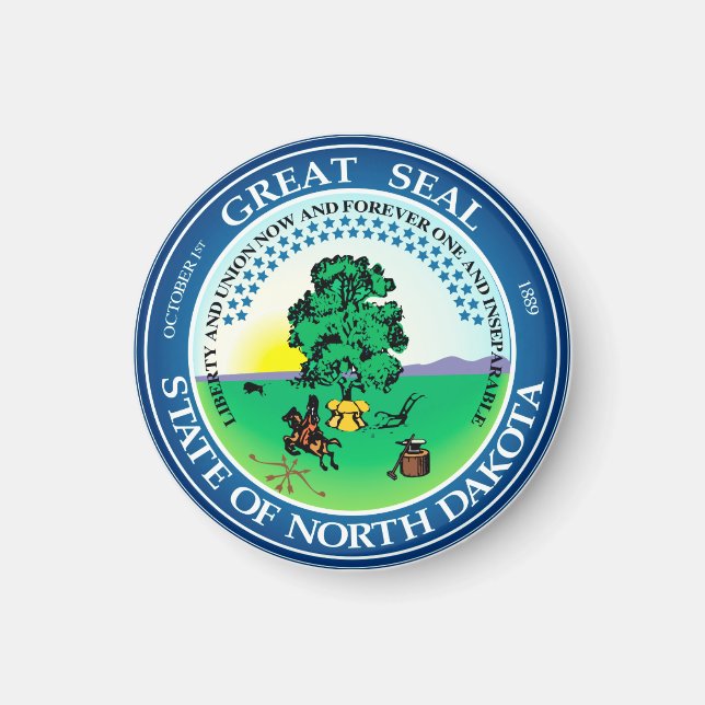 Íman Selo estatal da Dakota do Norte (Frente)