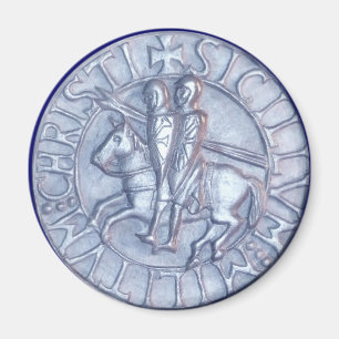 Íman Selo medieval de prata dos cavaleiros Templar