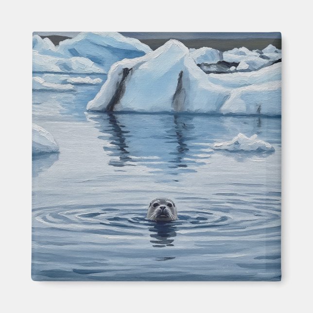 Íman Selo na Islândia Jökulsárlón Glacier Viagem (Frente)