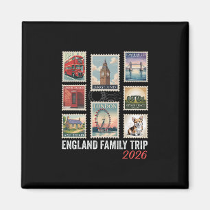 Íman Selo Postal Inglaterra Viagem Familiar 2026 London