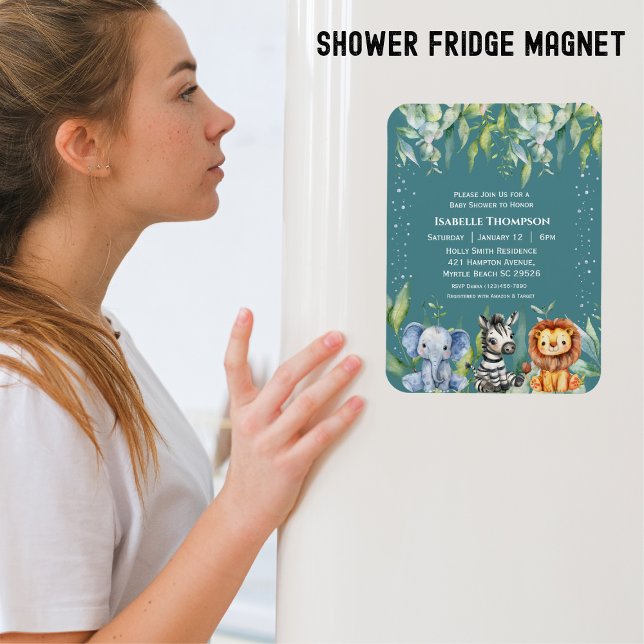 Íman Selva Animais Safari Chá de fraldas Sexo Neutro (Criador carregado)