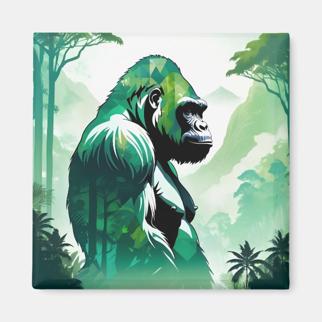 Íman Selva de Gorilla Willife Animal Nature (Frente)