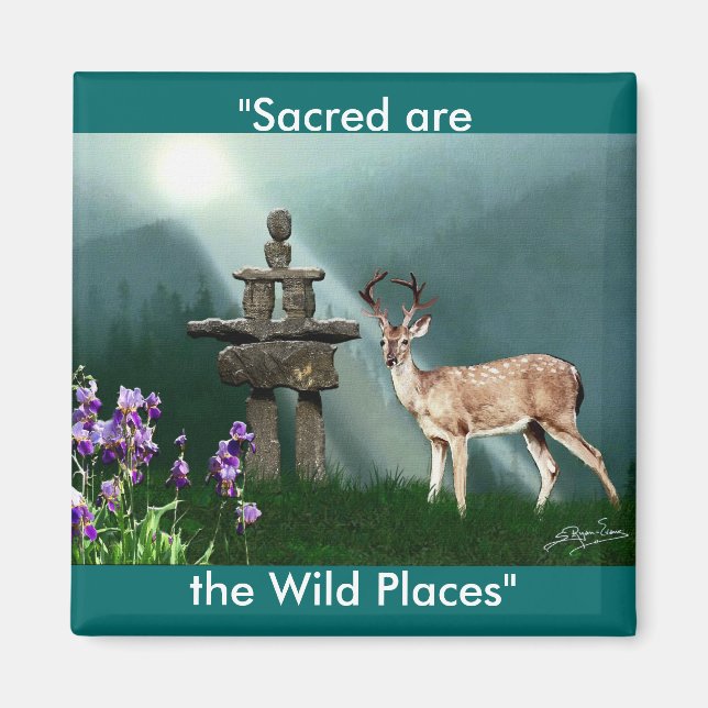 Íman Selvagens e Inukshuk Wilderness Gift Magnets (Frente)